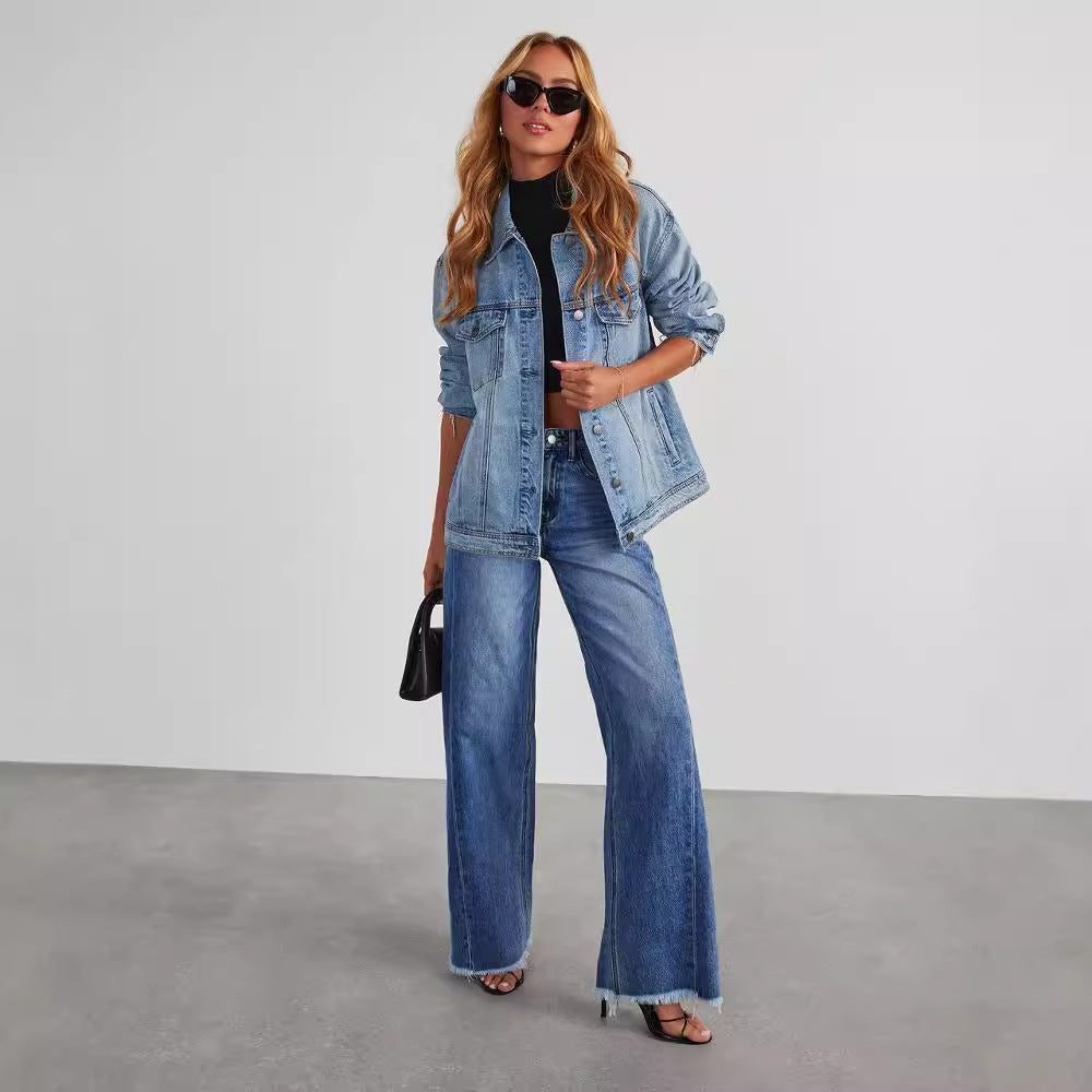Womens Straight High Waist Jeans