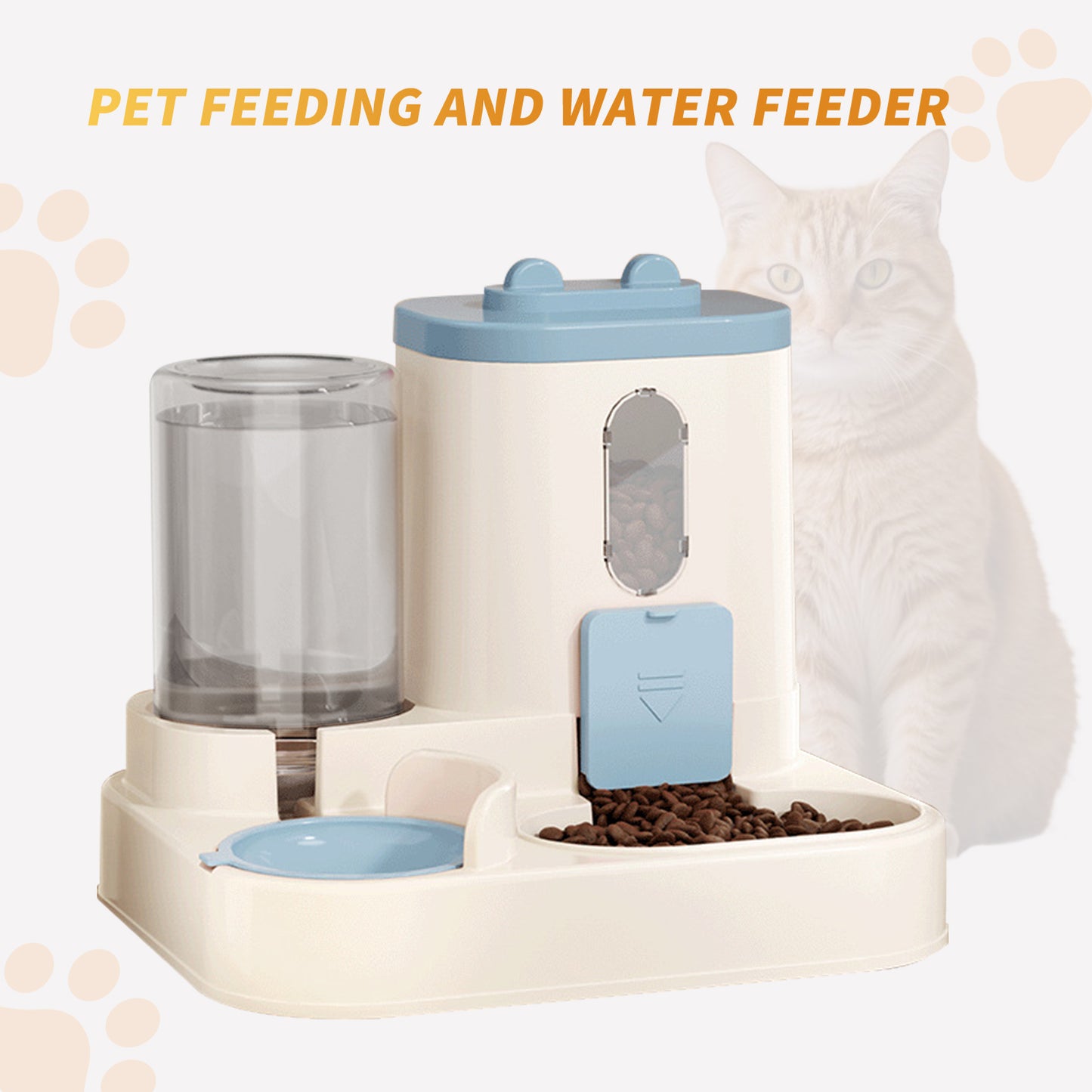 Cats Best Feeding Method Water Food Dispenser Bowls