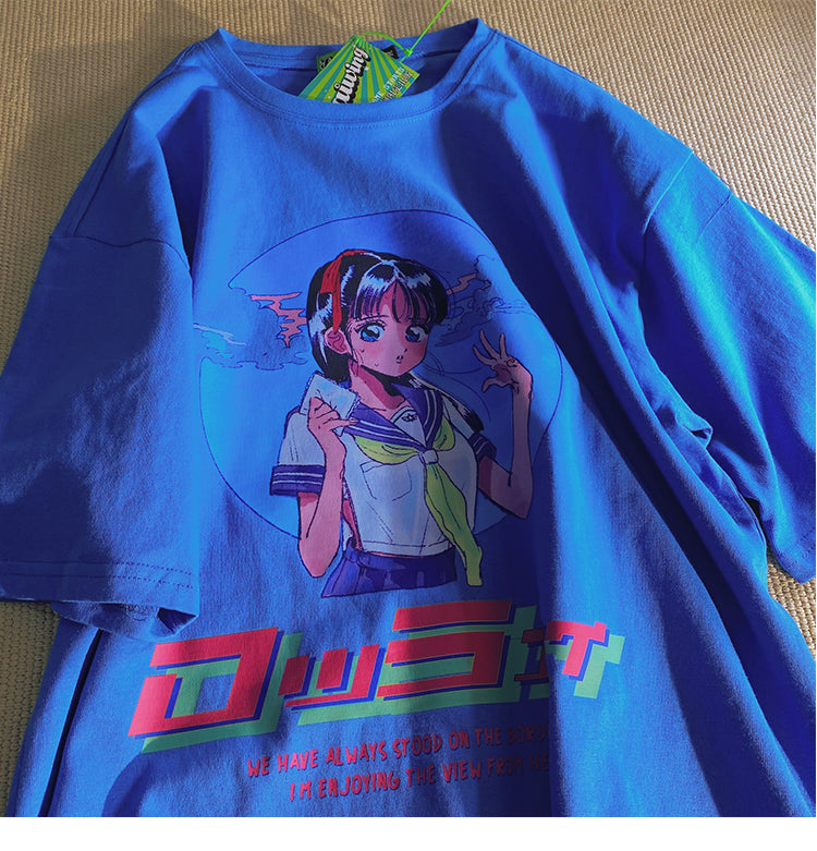 Japanese Anime Cartoon Themed Summer Women T Shirts
