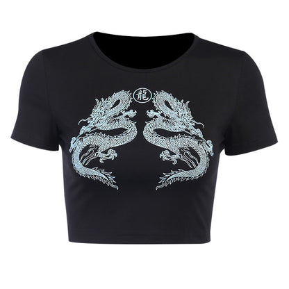 Womens Punk Style Dragon T Shirts