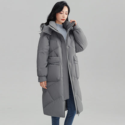 Womens Winter Star Glossy Duck Down Hooded Outwear Coat