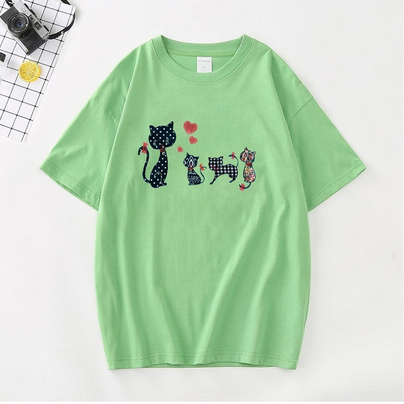 Rebellious Cat Owner Women Cotton T-Shirts
