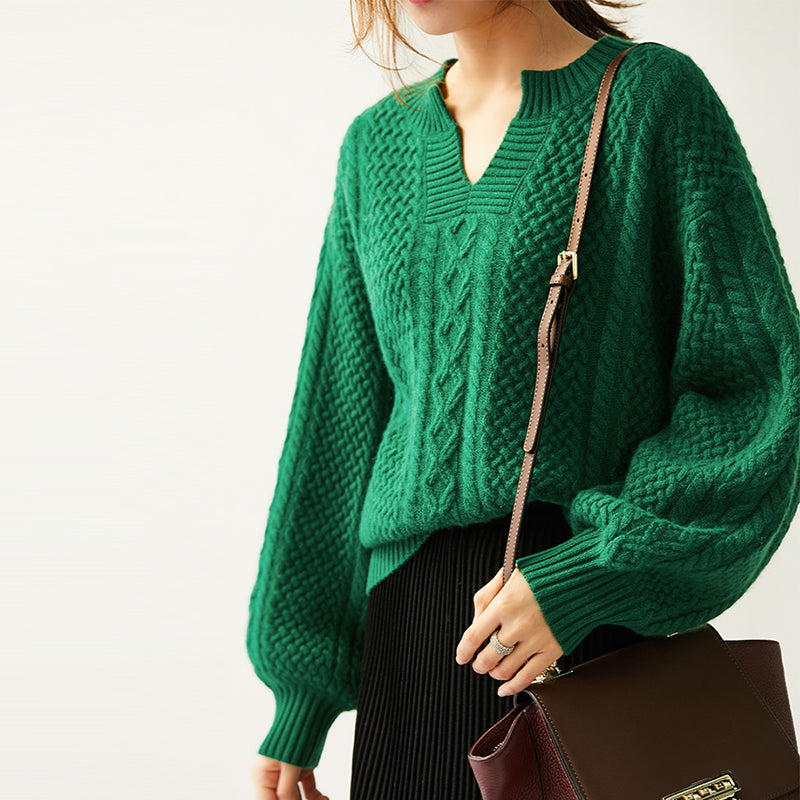 Women V Neck Fringed Sweaters