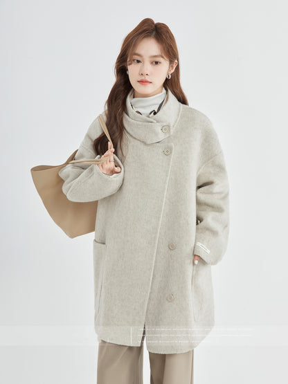 Lady In Luxury Woolen Reversible Coat