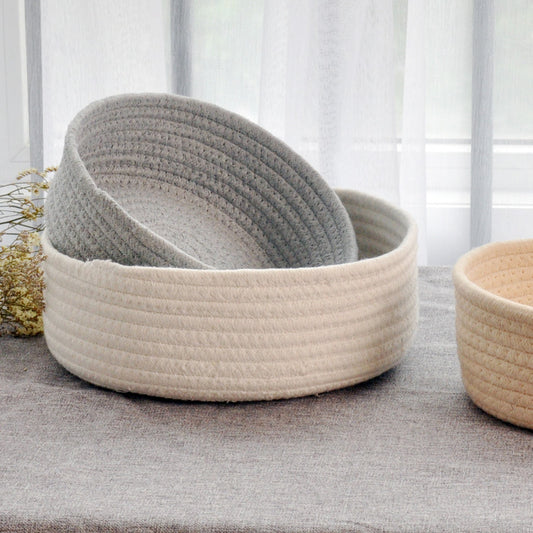 Minimalist Aesthetic: Eco-Friendly Woven Cotton Rope Storage Baskets