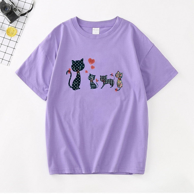 Rebellious Cat Owner Women Cotton T-Shirts