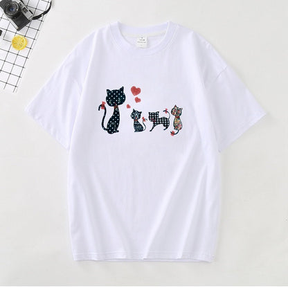 Rebellious Cat Owner Women Cotton T-Shirts