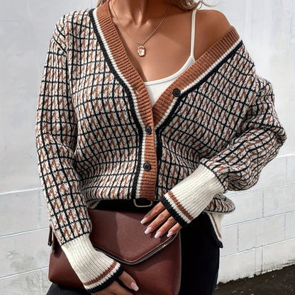 Womens V Neck Oversized Cardigan Sweater