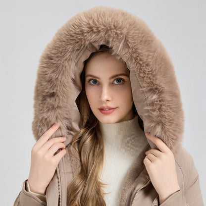 Thick Puffy Hooded Winter Parka Coat For Women