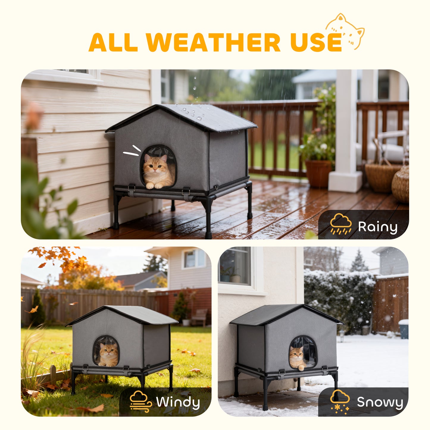 Purrpalace Foldable Kitty House