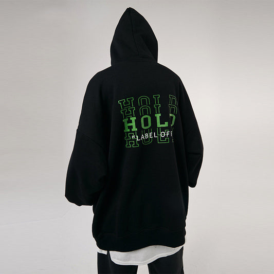 Womens Black Alphabet Letter Print Autumn Winter Sweatshirts