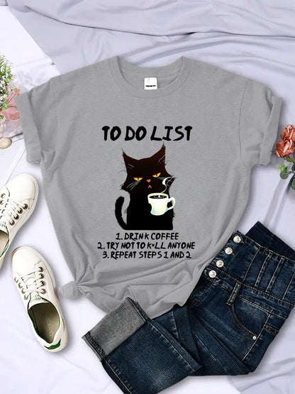 Womens A Cup Of Cat T Shirt