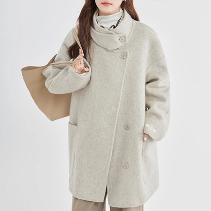 Lady In Luxury Woolen Reversible Coat