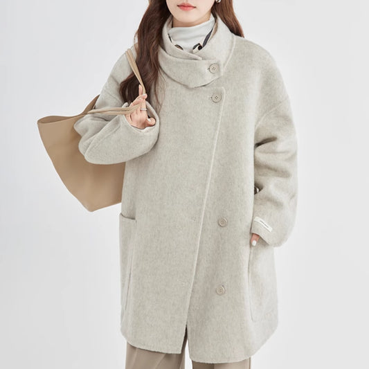 Lady In Luxury Woolen Reversible Coat