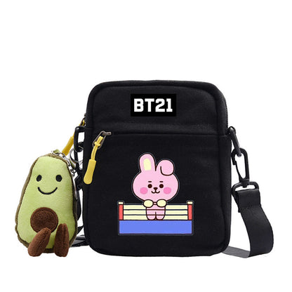 Cartoon Printed Messenger Bag For Outdoor Adventures
