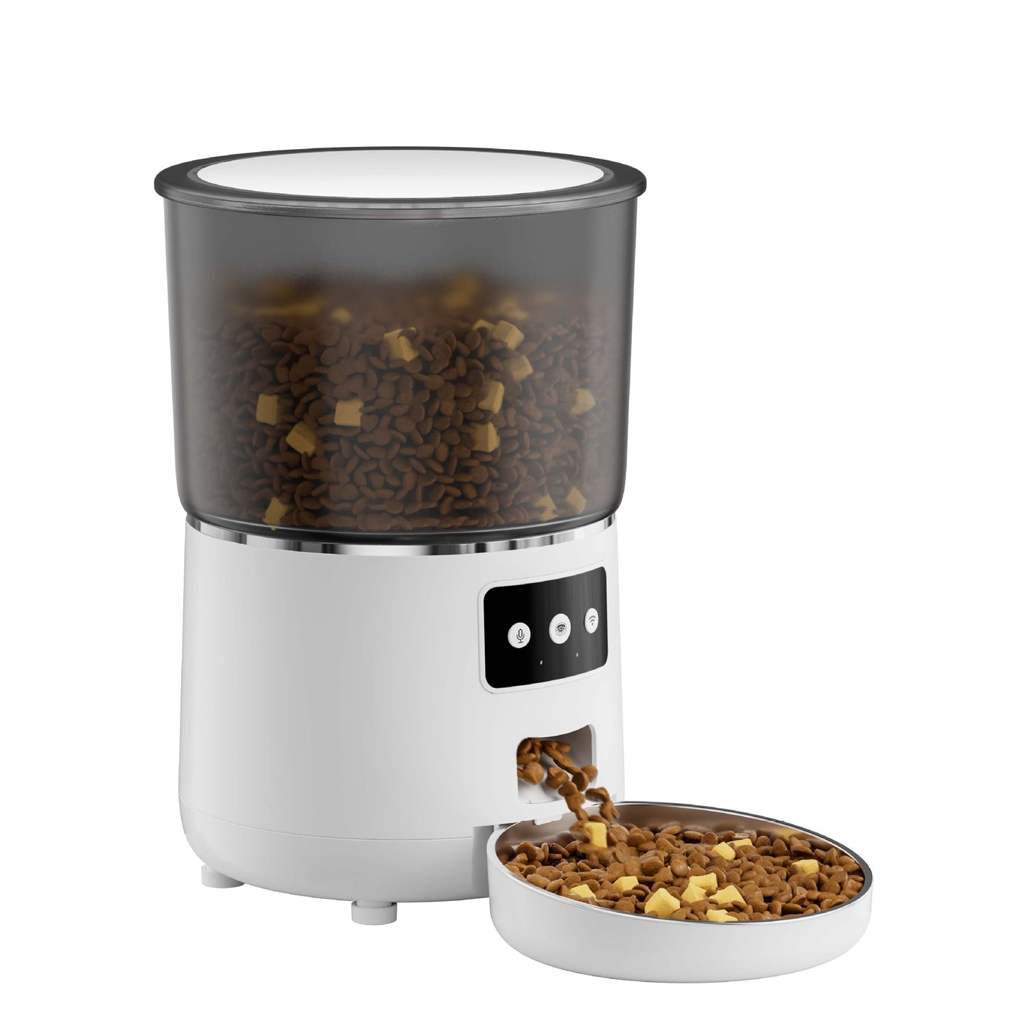 Stainless Steel Audio Recorder 4L WiFi App Automatic Cat Dog Pet Feeder
