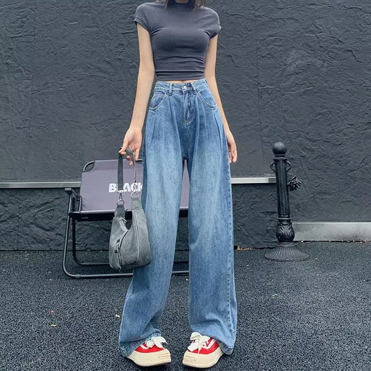 Casual Spring Summer Plus Size Cotton Jean For Women