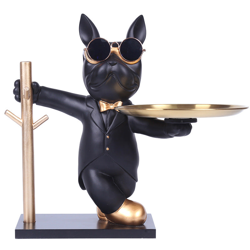 Key Holder Big Mouth Black Dog Sculptures