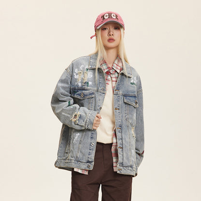Womens Fashion Washed Denim Jackets