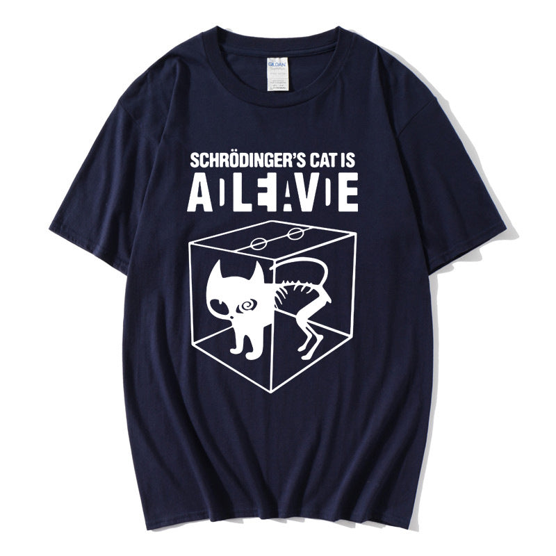 Womens Schrodingers Cat Is Alive Dead T-Shirt