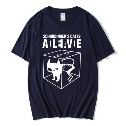 Womens Schrodingers Cat Is Alive Dead T-Shirt