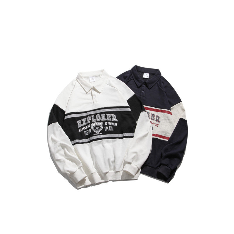 Barbearia Est 1946 Polo Collar Winter Sweatshirt For Women