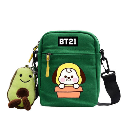 Cartoon Printed Messenger Bag For Outdoor Adventures