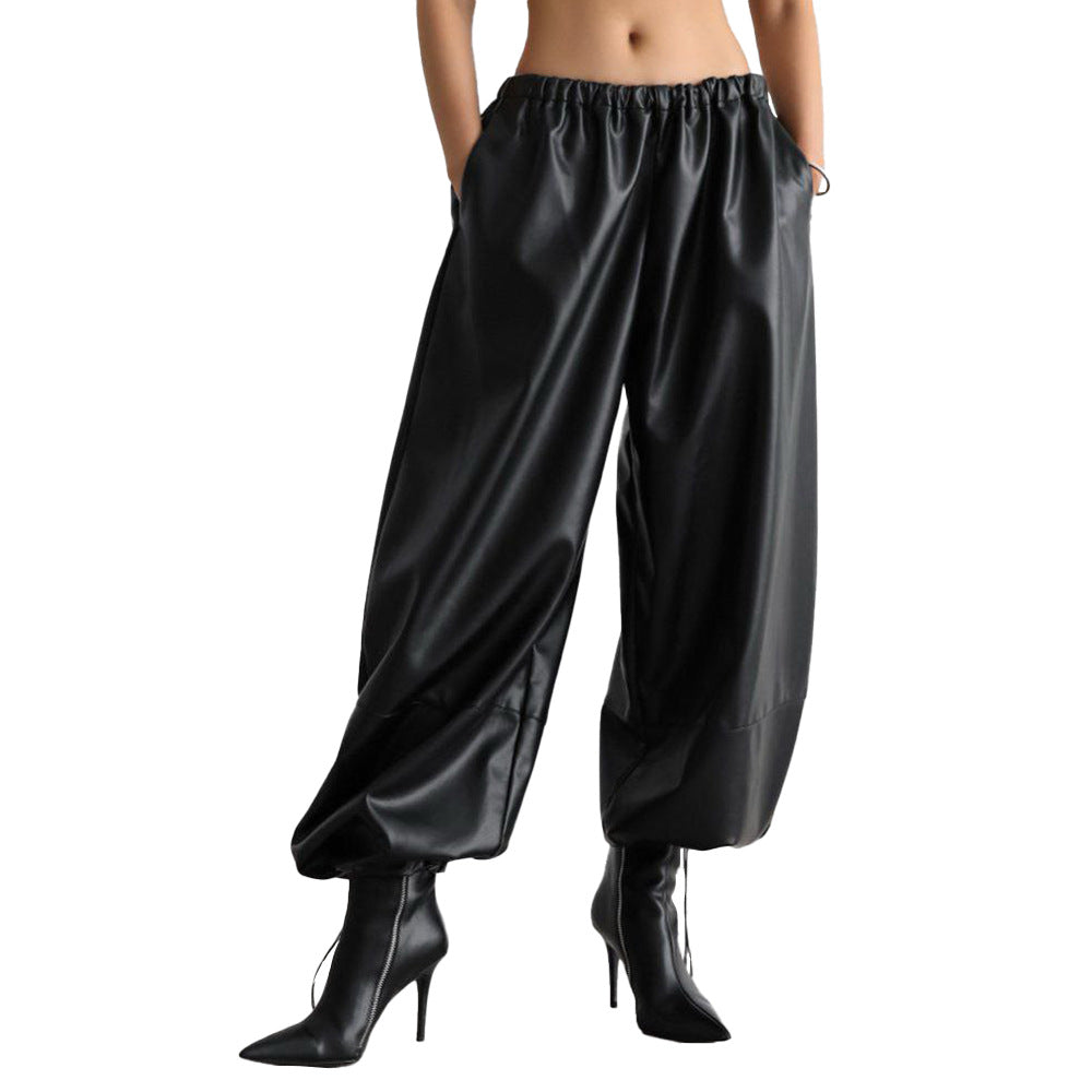 Chic Winter Leather Trousers