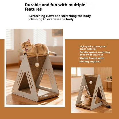 L Shaped Cat Scratcher Climbing Board Toy Pet Furniture Supplies