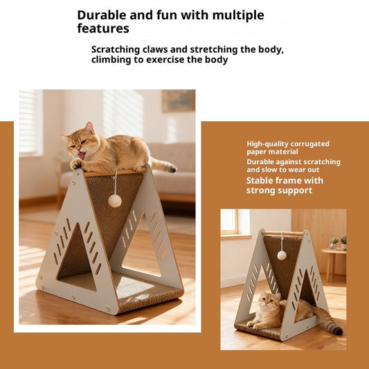 L Shaped Cat Scratcher Climbing Board Toy Pet Furniture Supplies
