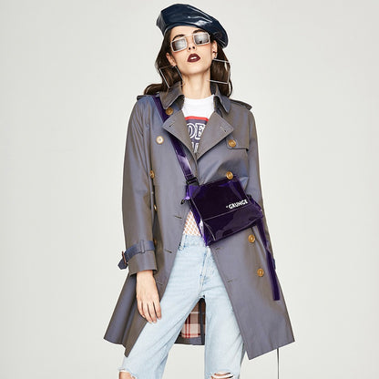 Timeless Elegance Long Double Breasted Trench