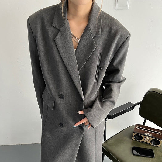 Womens Korean Style Lond Windproof Trench Coat