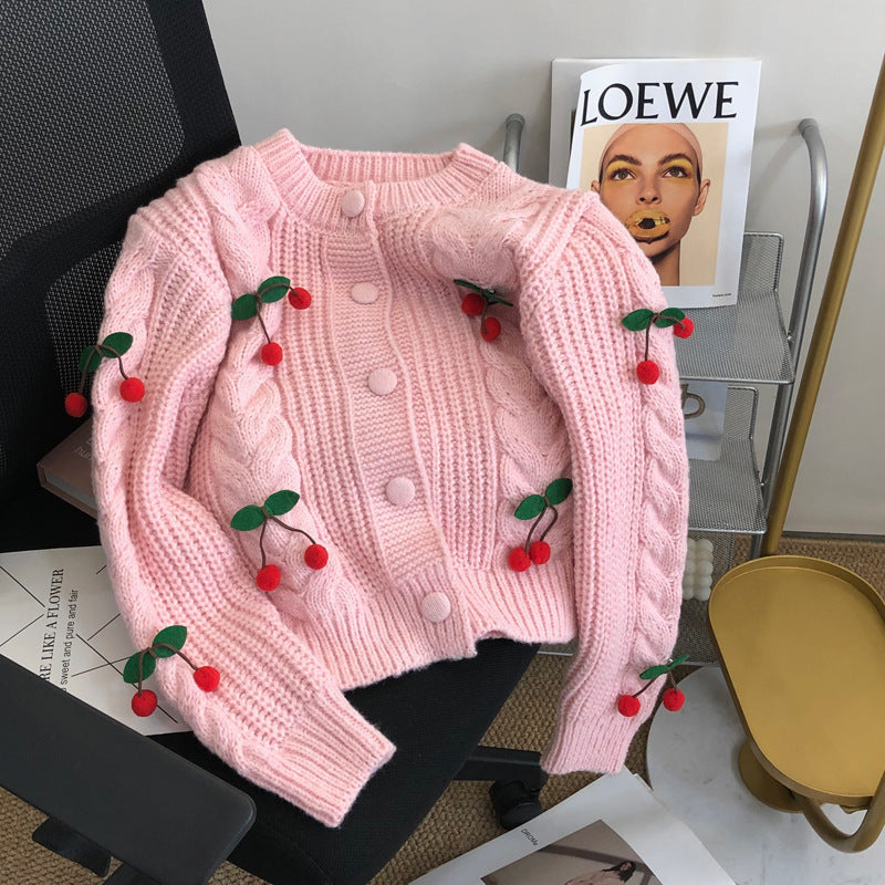 Sweet Cherry Stand Up Sweater