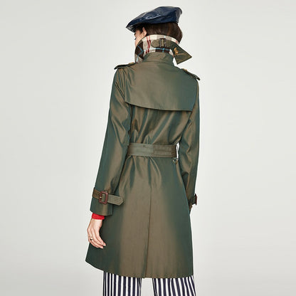 Timeless Elegance Long Double Breasted Trench