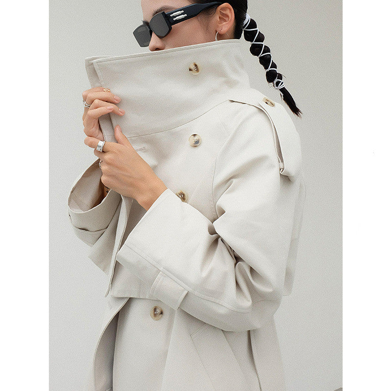 Womens New Style Windbreaker Woolen Outwear Coat
