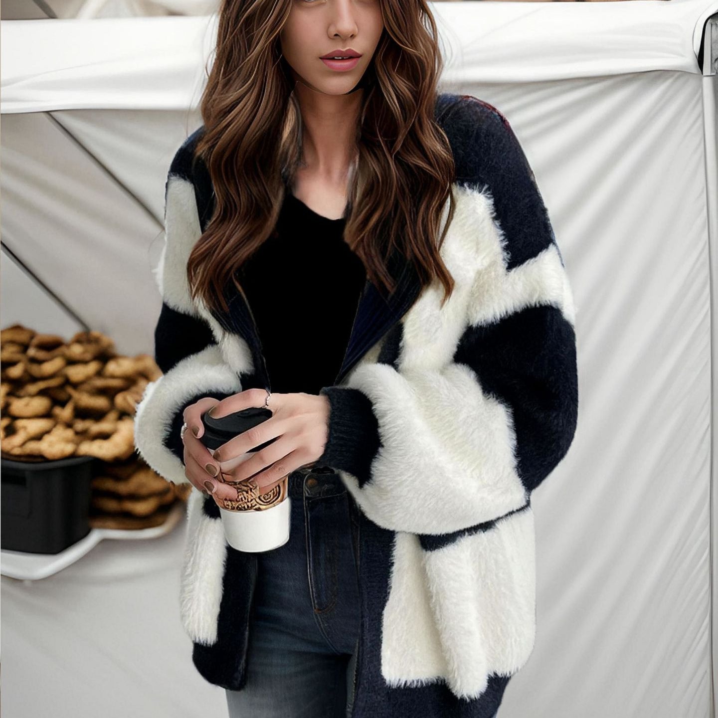 S 5XL Oversized V Neck Autumn Cardigan For Women