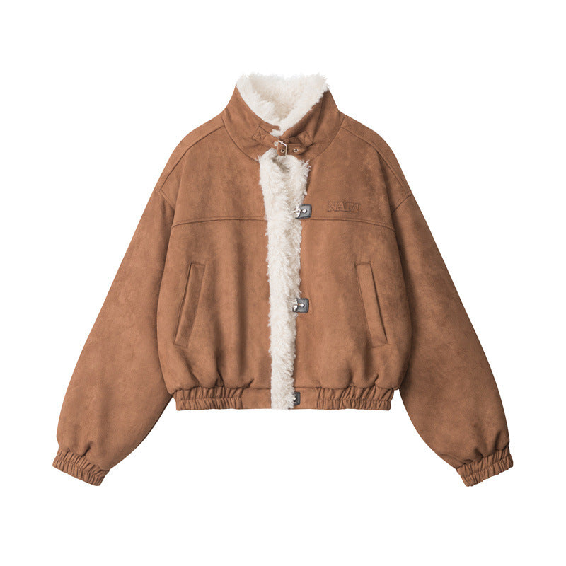 Casual Windbreaker Lapel Collar Womens Winter Coats