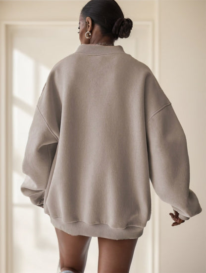 Womens Oversized O Neck Sweatshirt