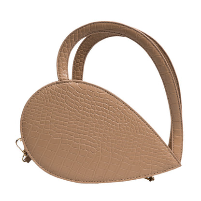 Front Side Gold Heart Shape Elegant Casual Handbags
