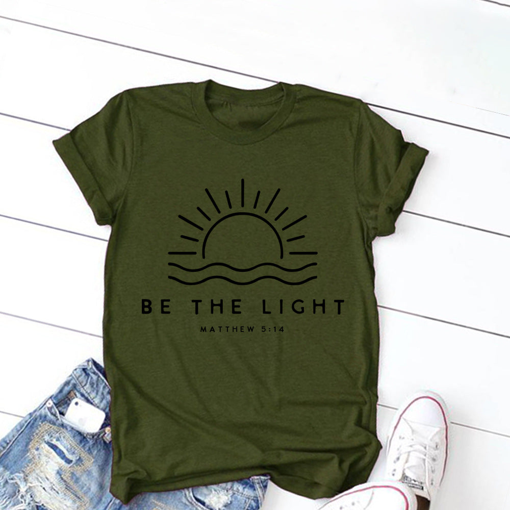 Women Be The Light Jesus Christian Bible Verse T-Shirts