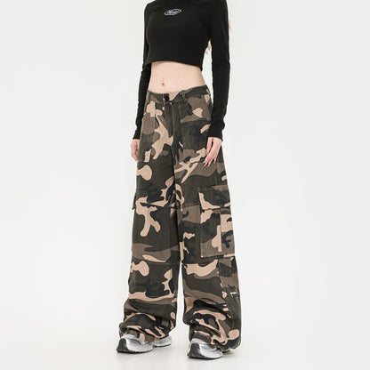 Womens Cute Print Cargo Pants