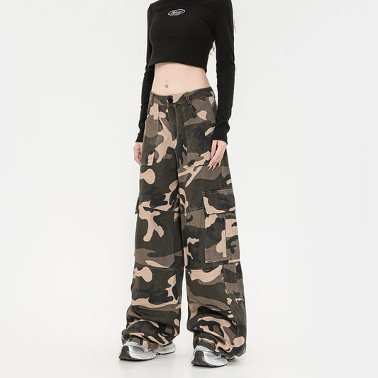 Womens Cute Print Cargo Pants