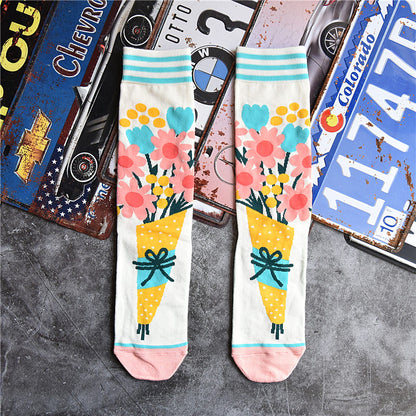 Cactus Cozy Crew Socks