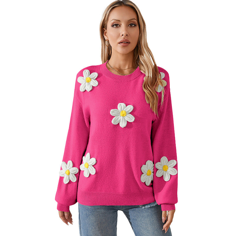 Womens Casual O Neck Knitted Sweaters