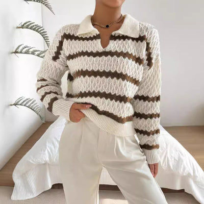 Casual Unisex Striped Winter Autumn Sweaters