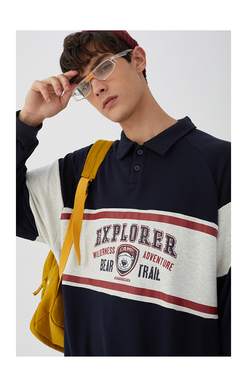 Barbearia Est 1946 Polo Collar Winter Sweatshirt For Women
