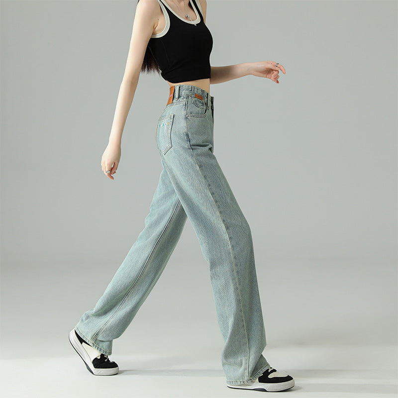 Womens Casual Straight Leg Jeans
