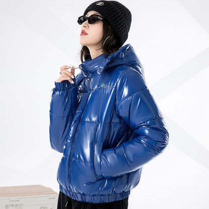 Zippered Patent Puff Coat