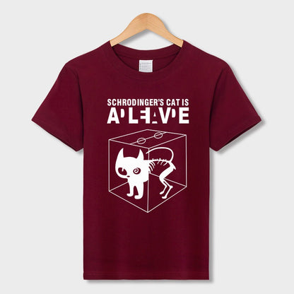 Womens Schrodingers Cat Is Alive Dead T-Shirt