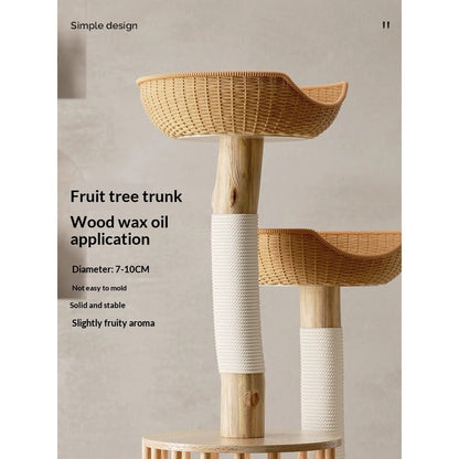 Purrfect Pine Wood Cat Furniture